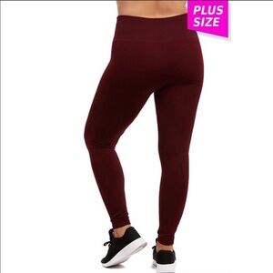 Plus Size High Waisted Fleece Lined Leggings